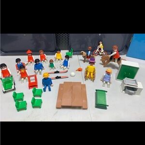 Set of Vintage Playmobil toys and accessories.